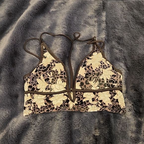 Velvet feel black and silver lightly padded PINK Victorias secret bralette sz M! - Picture 1 of 6